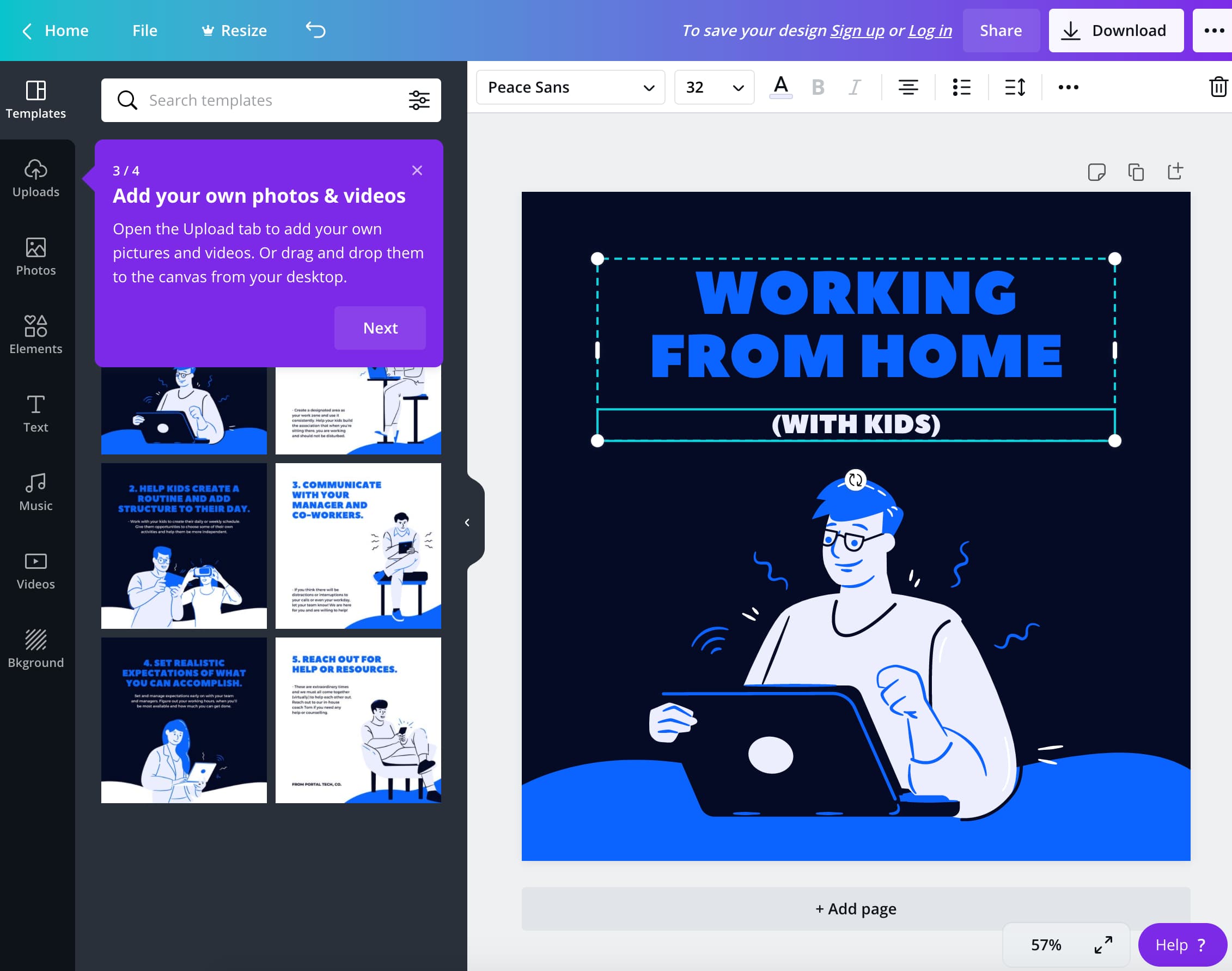 Canva walkthrough editing select designs