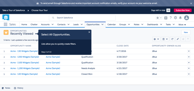 Salesforce onboarding