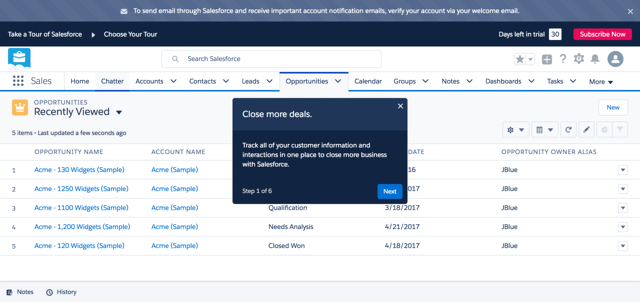 Salesforce onboarding