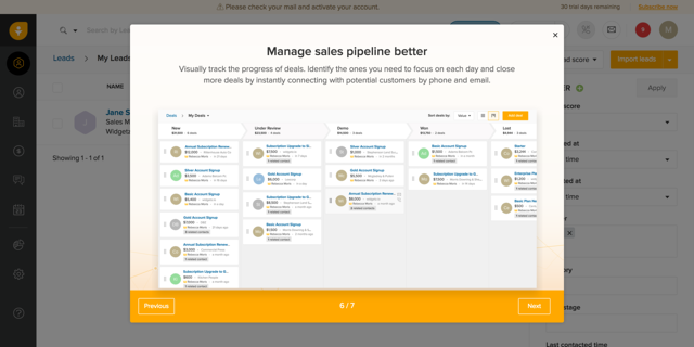 Freshsales User Onboarding