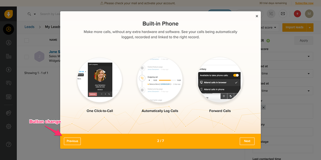 Freshsales User Onboarding