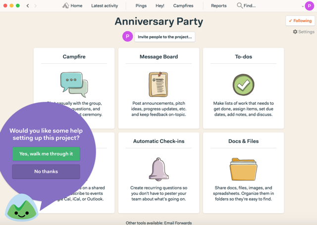 basecamp desktop onboarding
