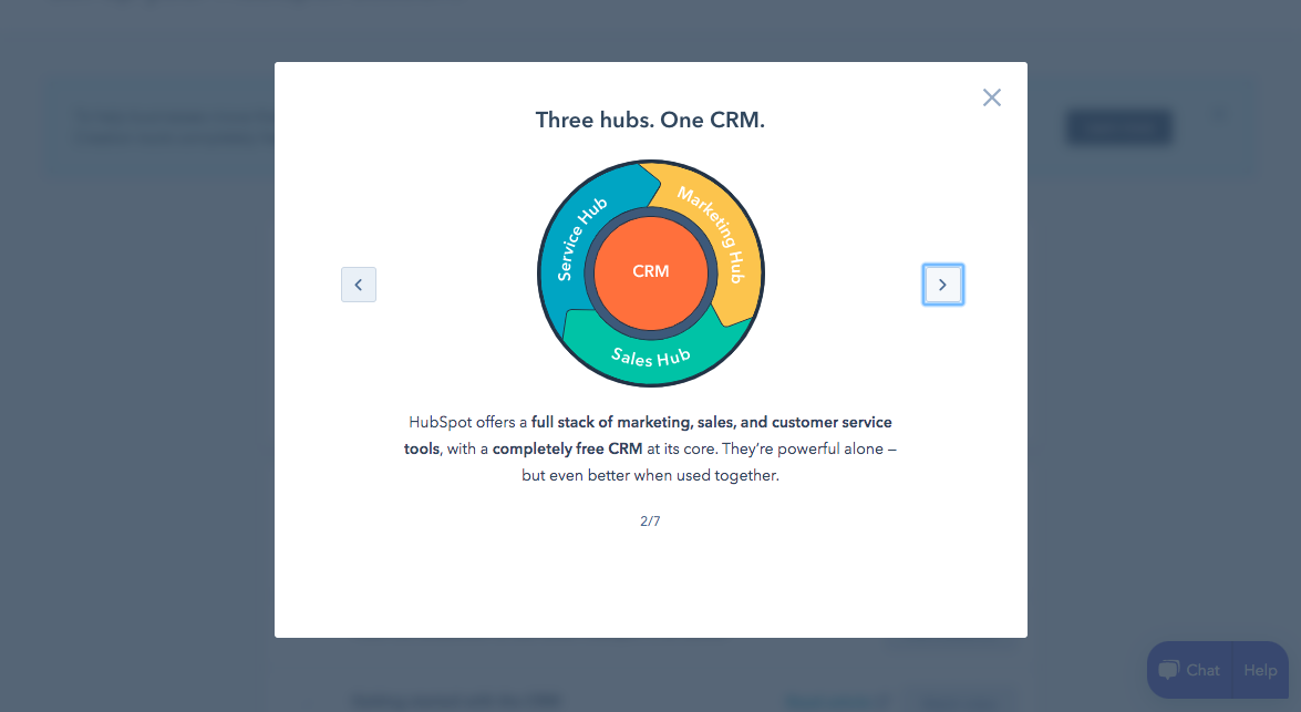 hubspot invited user onboarding tour modal